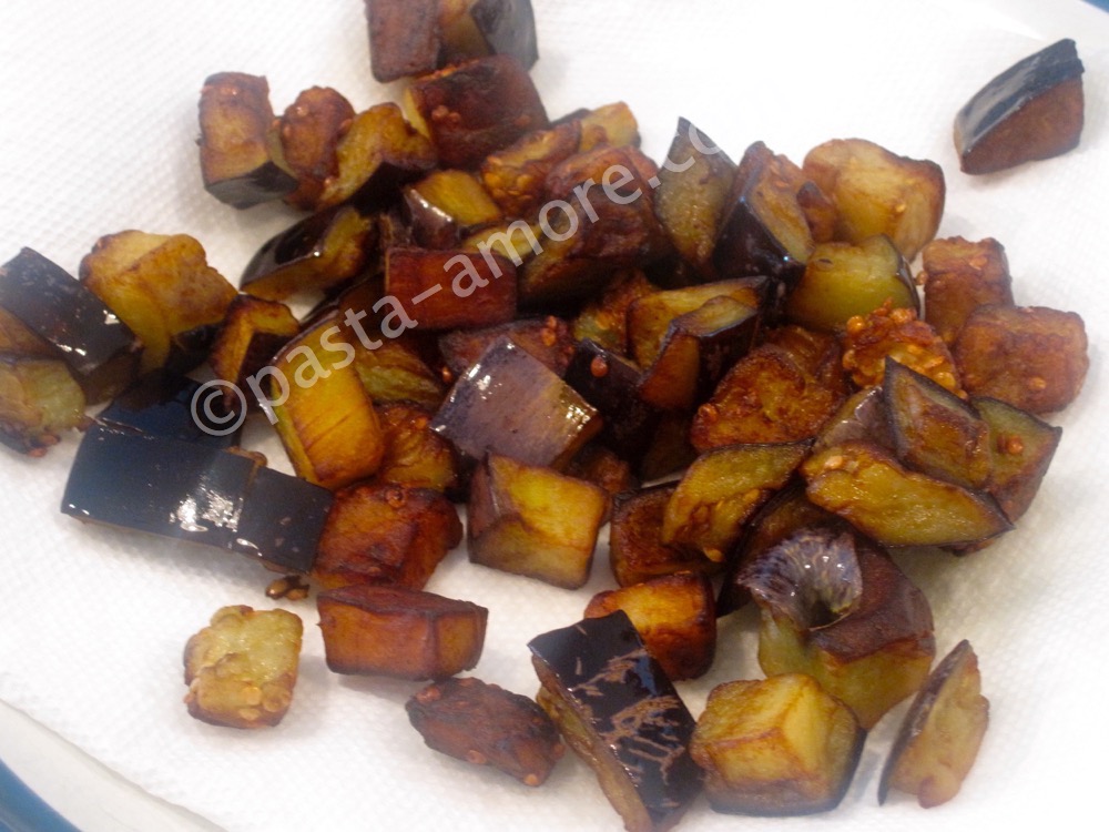 Fried Eggplant on Paper Towel